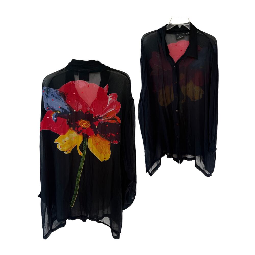 Anthony Mark Hankins Sheer blouse size 2X